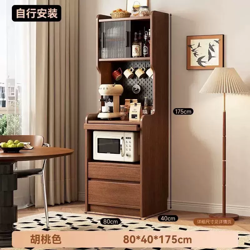 实木餐边柜客厅柜酒柜咖啡柜收纳柜一靠墙储物柜家用置物柜茶水柜