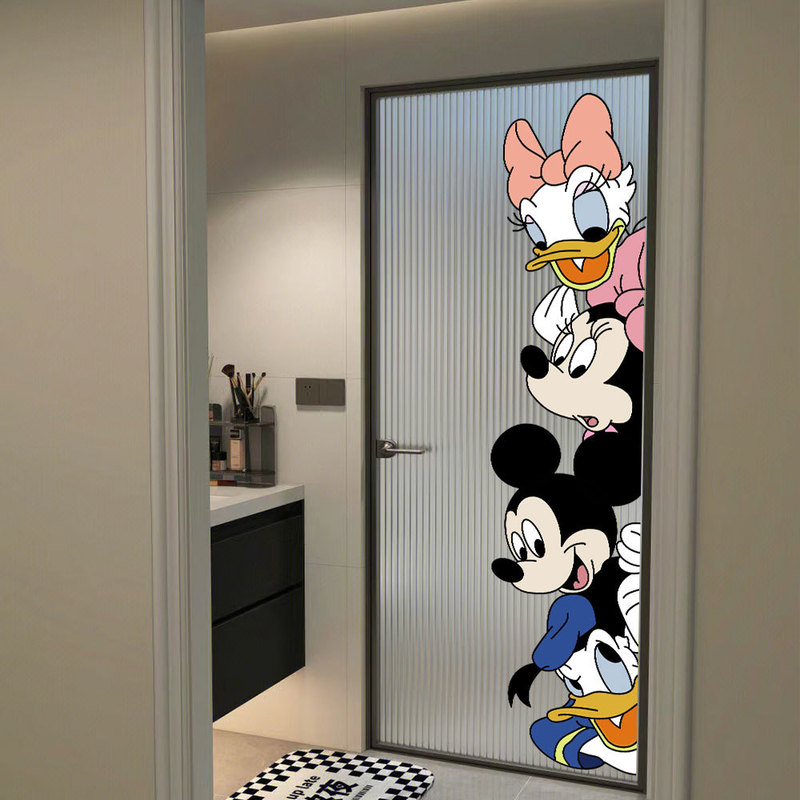 Cartoon Mickey Kitchen Glass Door Sticker Bathroom Sliding Door Sticker Bathroom Household Anti-Collision Transparent Decorative Sticker Cartoon Mickey Kitchen Glass Door Sticker Bathroom Sliding Door Sticker Bathroom Household Anti-Collision Transparent Decorative Sticker