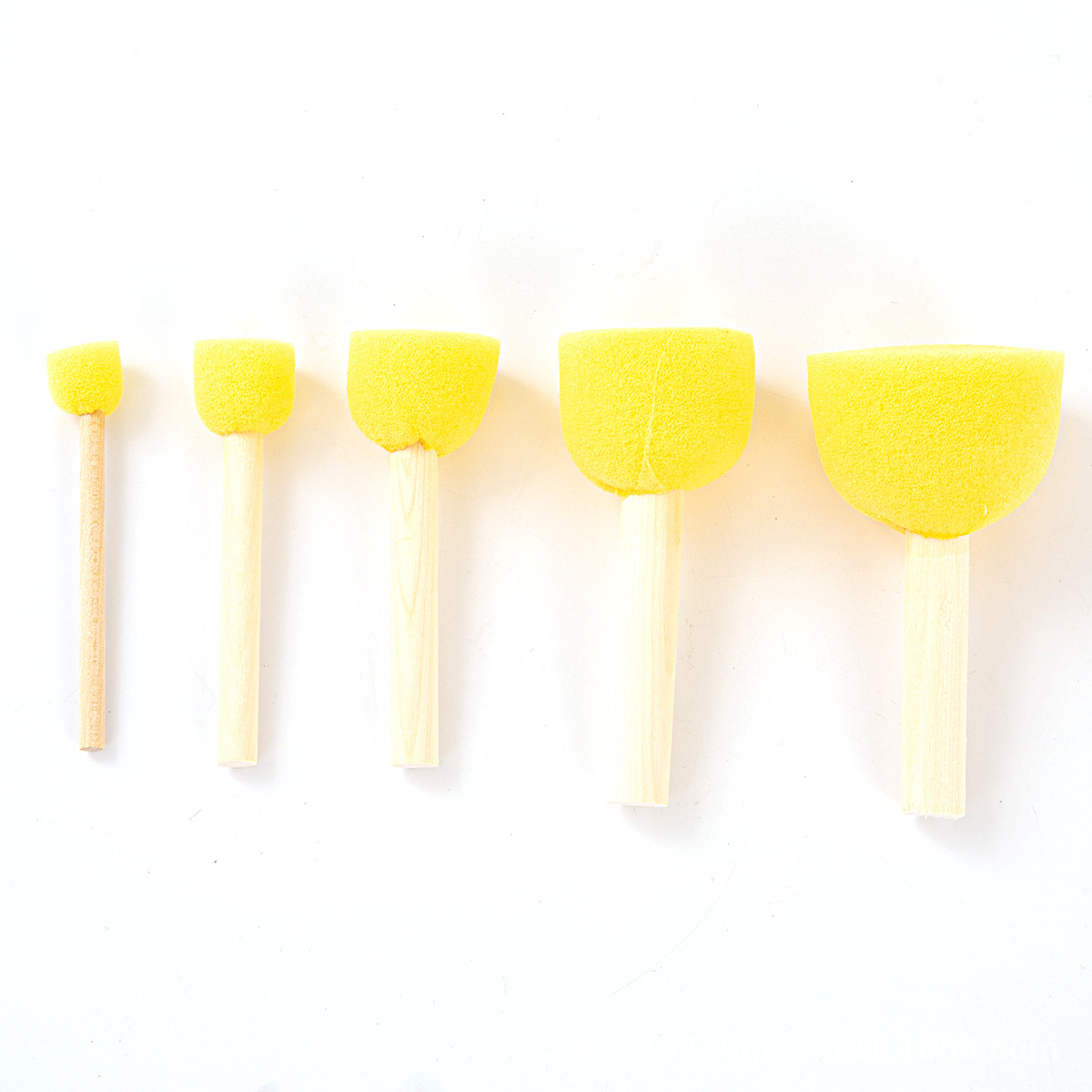 Fabricantes de graffiti al por mayor mango de madera esponja pincel de pintura sello infantil una variedad de especificaciones herramientas de pintura dedo sello pincel