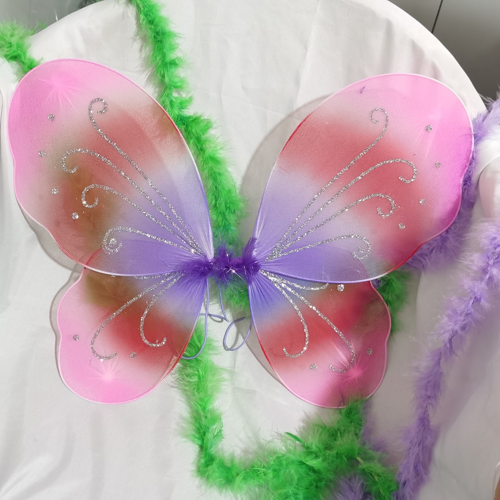 Alas de mariposa coloridas para niños, disfraz de actuación, accesorios para escenario