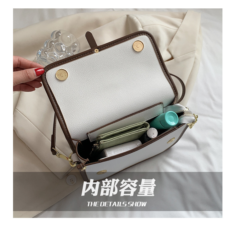 Retro Contrast Color Shoulder Messenger Handbags display picture 24