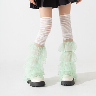 Hand-in-hand pile socks lace JK leg cover niche hot girls sweet and pure wind y2k subculture ins Net