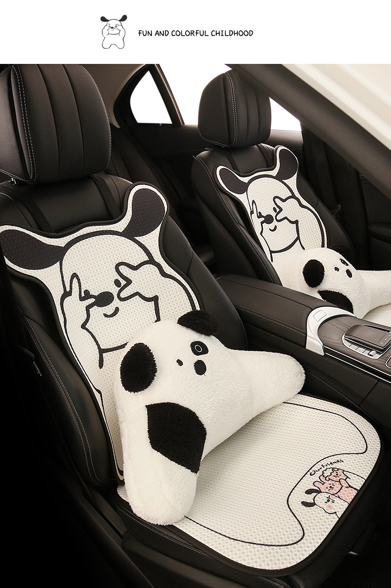 Car Cushion Advanced Sense New Summer Cool Cushion Women Ice Silk Seat Cushion Four Seasons Universal Cute Seat Cover Seat Cover