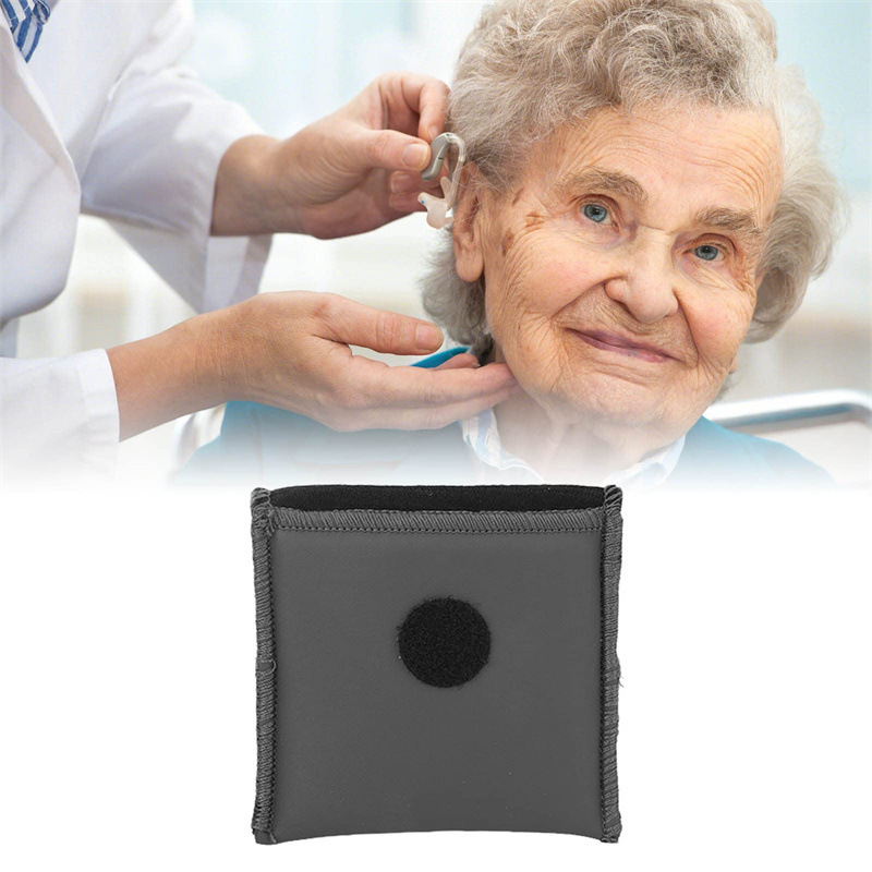 Ready-Made Hearing Aid Storage Bag for the Elderly, Pu Leather Hearing Aid Shock-Proof Storage Box, Portable Medical Anti-Collision Earphone Bag