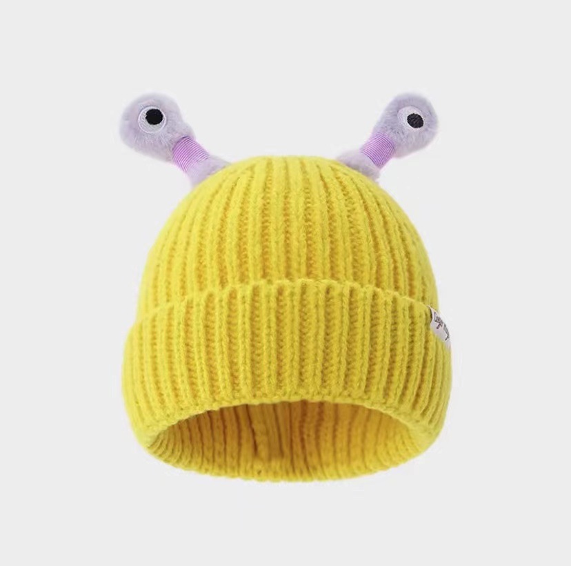 Unisex Cartoon Style Cute Funny Eye Embroidery Eaveless Wool Cap display picture 6