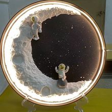 自制手工肌理月球灯材料包DIY创意月牙灯景观灯壁灯装饰灯