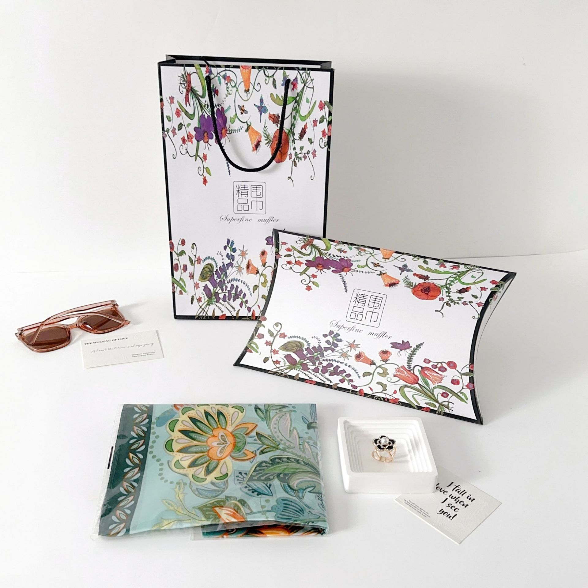 Primavera y otoño moda temperamento 70 toallas cuadradas belleza urbana azafata bufandas profesionales bufandas de seda lujosas caja de regalo set al por mayor