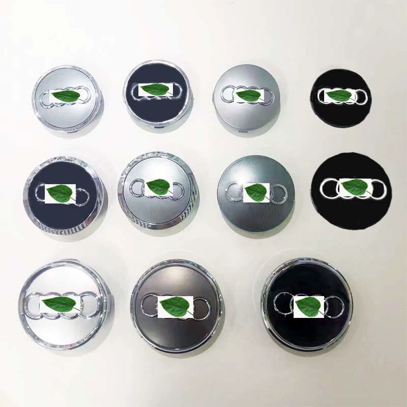 Подходит для моделей Audi, оригинальные колпачки для колесных ступиц с логотипом, пыленепроницаемые, с высокоглянцевой хромированной отделкой и яркими краями.