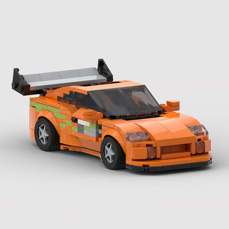 MOC building blocks compatible with Lego Supra MK4 orange version speed series JDM speed and passion 1 Paul MOC building blocks compatible with Lego Supra MK4 orange version speed series JDM speed and passion 1 Paul