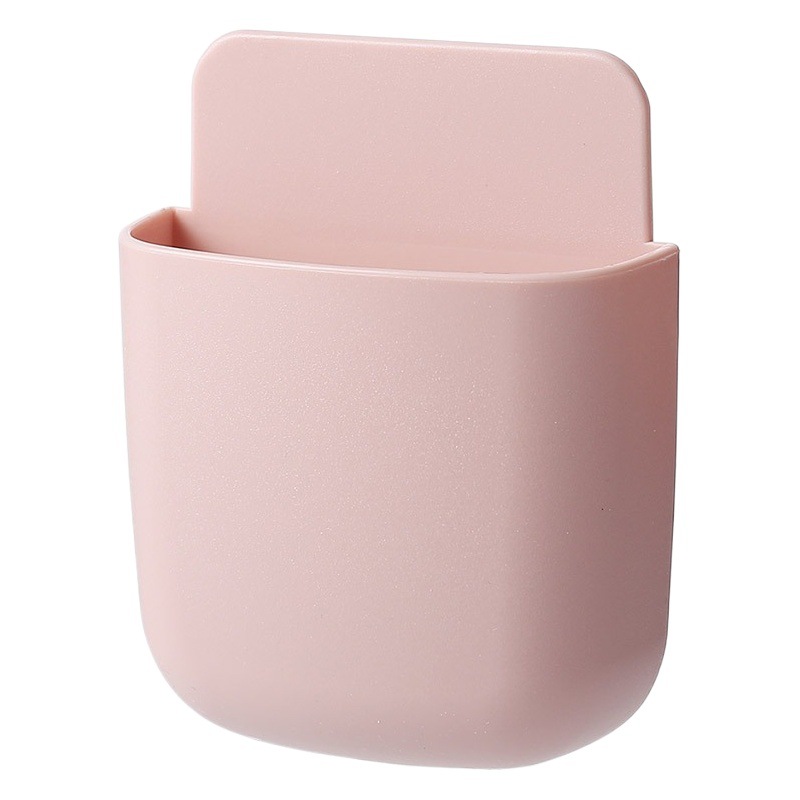 Caja organizadora de controles remotos, montada en pared sin perforaciones, soporte para cargar teléfono, ideal para TV, aire acondicionado y dormitorio