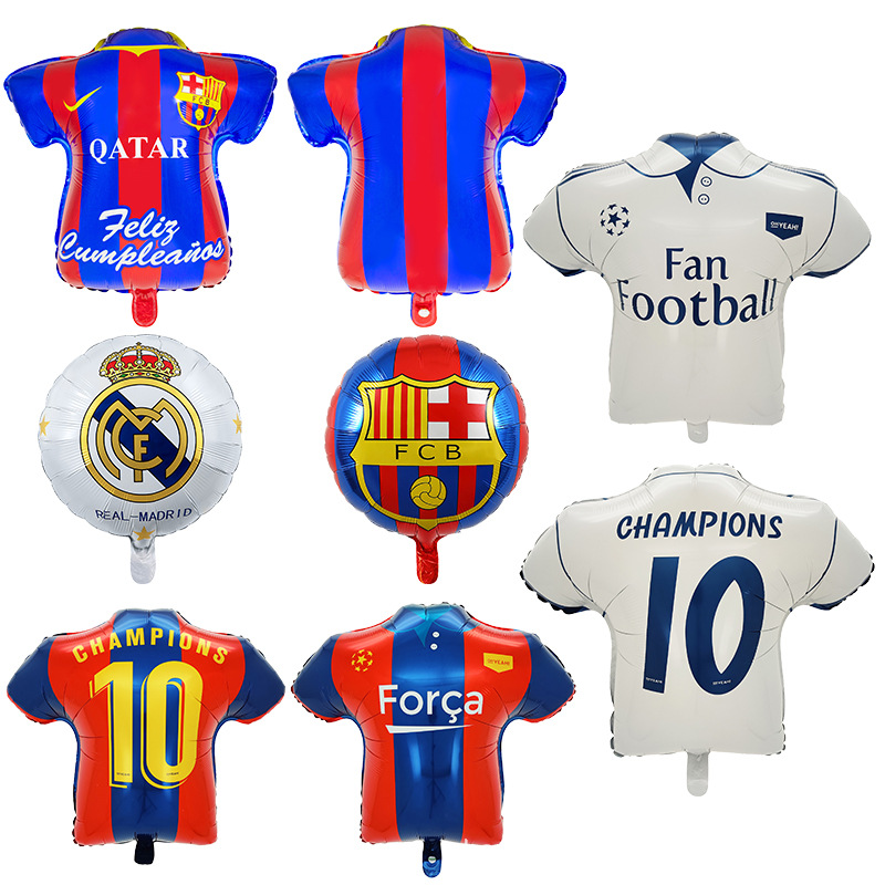 New Cartoon Alien Jersey World Cup Theme Balloon Birthday Party Holiday Decoration Aluminum Film Balloon Wholesale