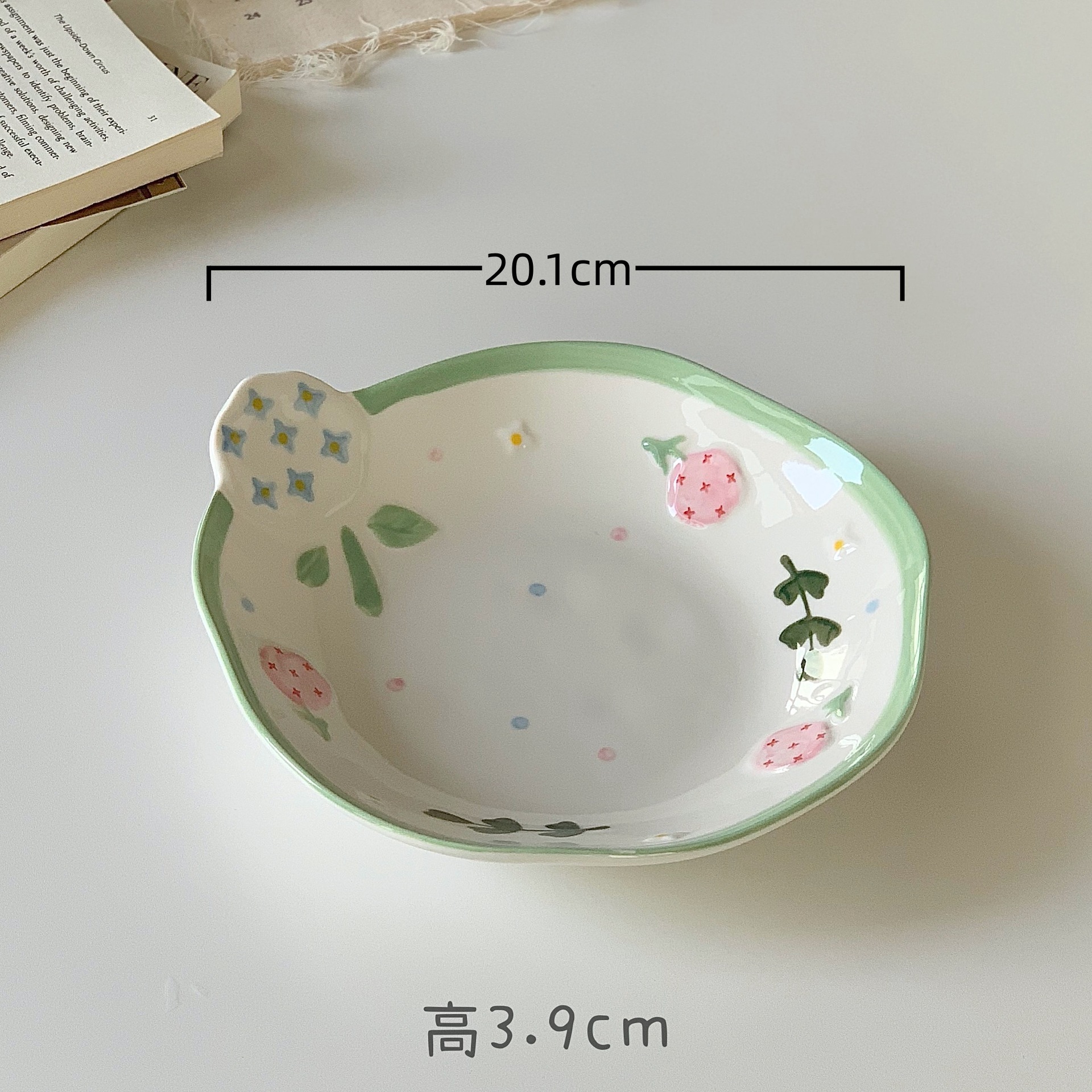 별이 가득한 꽃 - 8inch 깊은 접시