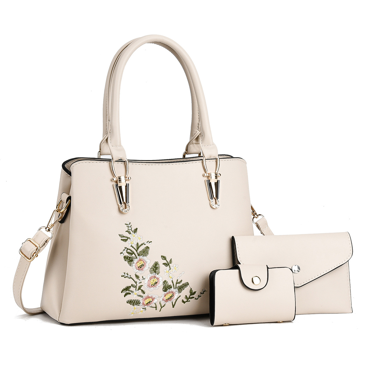 Bolsa de impresión de estilo nacional de tres piezas, bolsas de mano, bolsas de madre, bolsas de hombro, bolsas transfronterizas.