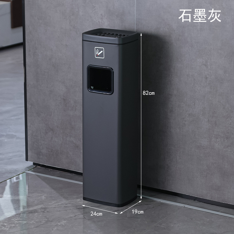 ステンレス立式ロビーエレベーターの口が煙を消して床に落ちた縦型灰皿商用ホテルのゴミ箱灰皿|undefined