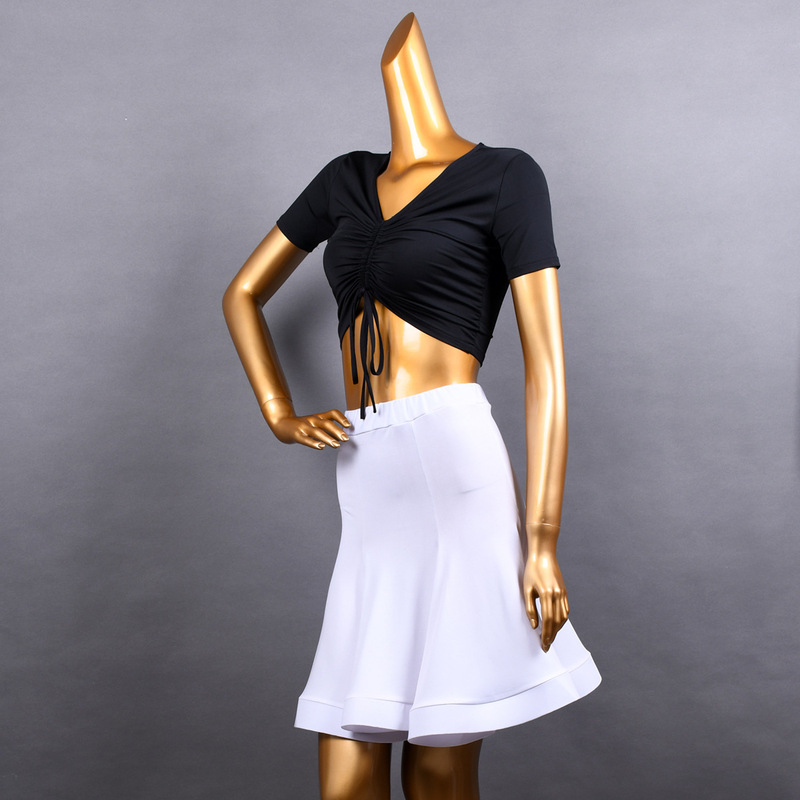 Latin Dance Clothing Cha Cha Tops Women's New National Dance Modern Tops Fashionable Dance Practice Clothes Adult Short Sleeves