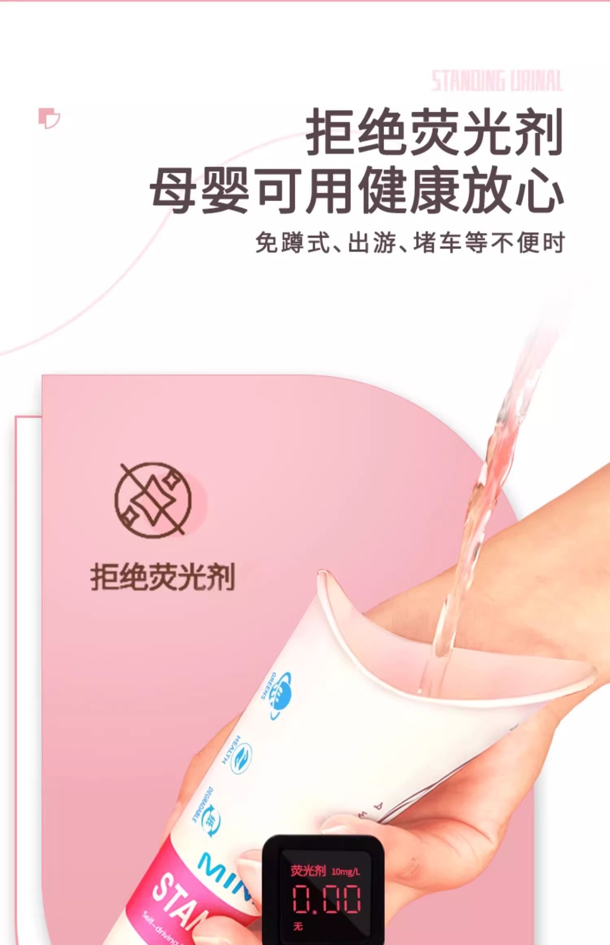 Standing Urinal for Women, Disposable Urine Bag for Women, Portable Toilet for Caesarean Section, Standing Urination Device for Pregnant Women