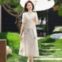 夏季短袖新款妈妈裙子