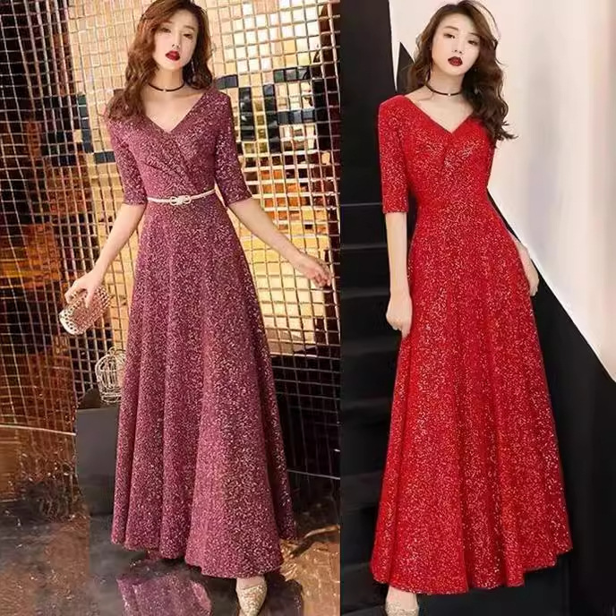 2024 Summer Evening Dress Toast Wear Banquet Noble and Elegant Socialite Host Annual Meeting Bridesmaid Fairy Skirt Long Style