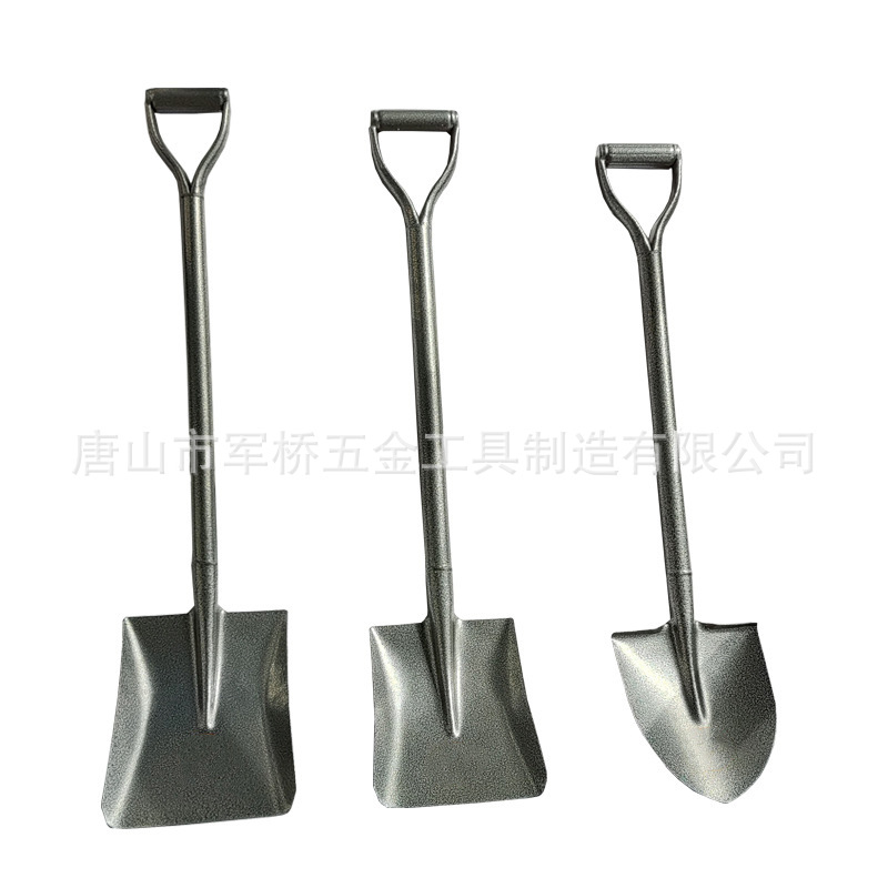批发钢铲锰钢加厚淬火钢锹尖头铁锹工地农用铁铲子越南市场