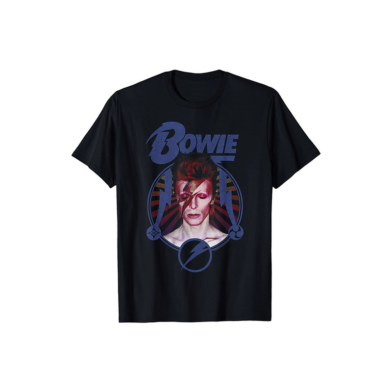 Summer New David Bowie David Bowie Rock Singer Art Literary Men and Women Direct Spray T-Shirt Short Sleeves
