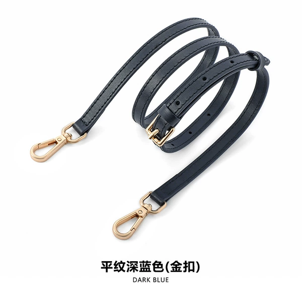 Leather dark blue straps, 95cm, 115cm