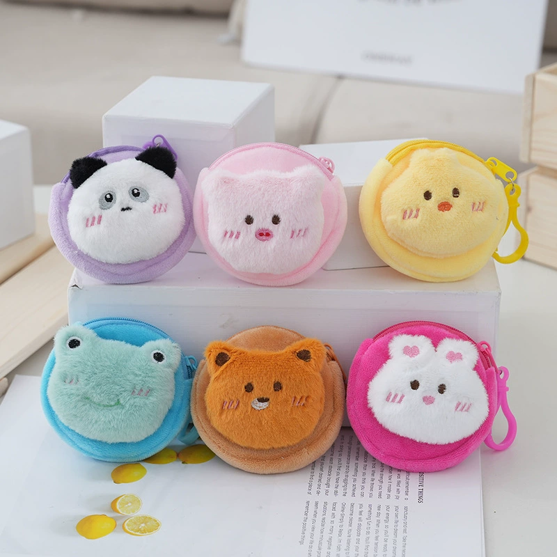 Children's cartoon plush doll, small organizer bag, wallet, backpack, bag accessory, pendant