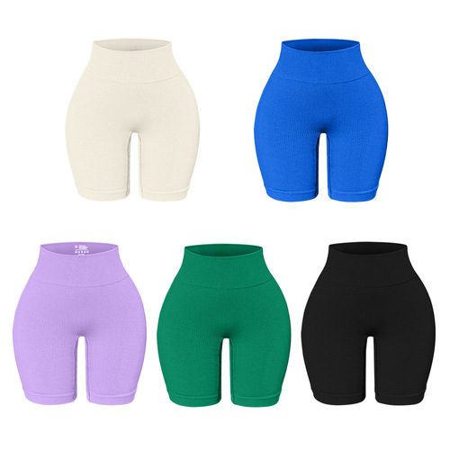 Amazon Five-Color New Summer Yoga Pants European and American Style Cycling Shorts Running Sports Tight Fitness Clothes