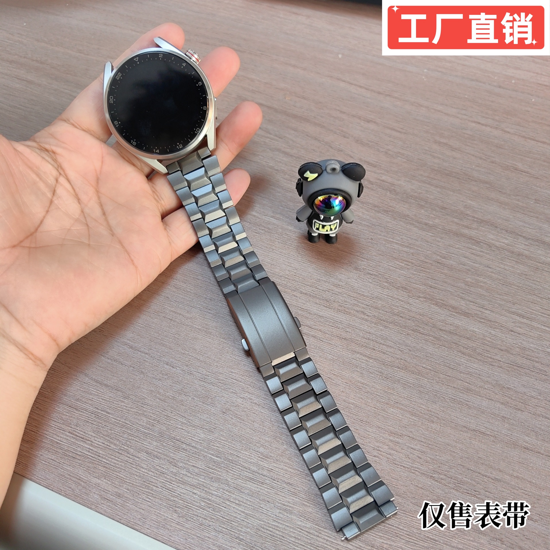 Suitable for Huawei GT5/GT5 Pro Smart Watch Strap 22mm Convex Head T Type Side Slide Quick Disassemble Titanium Strap