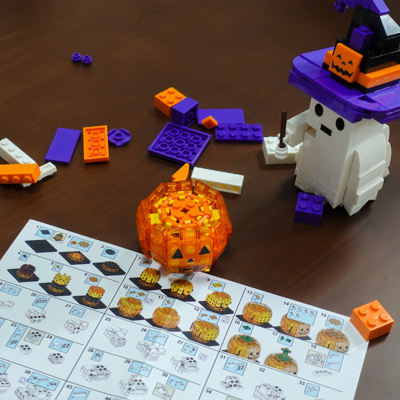 Halloween Building Blocks Set With Lights And Sounds For Children_voghion.com