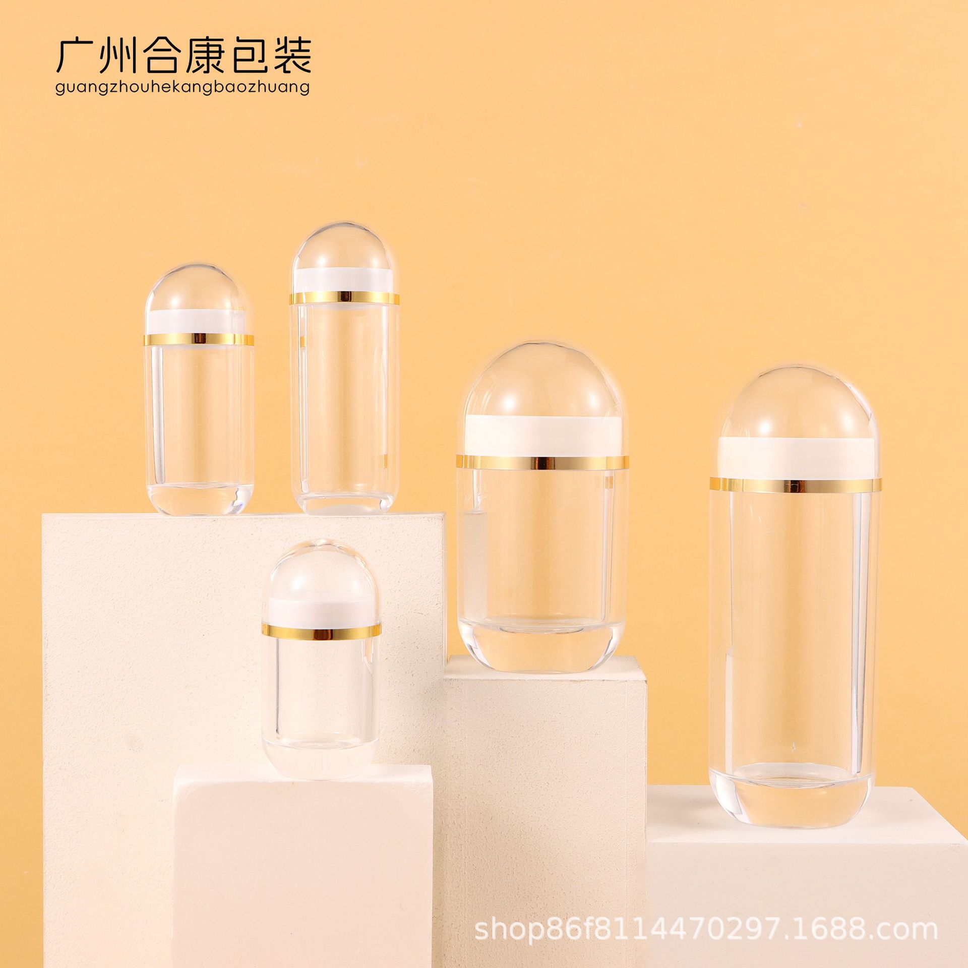 批发片剂保健品瓶高档胶囊瓶小药瓶密封药丸加厚透明塑料亚克力瓶