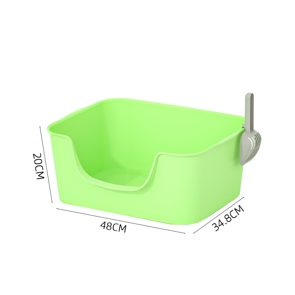 Gran cuenca de arena semicerrada para gatos anti-splashing integrado inodoro para gatos fácil de limpiar cuenca de excremento para gatos con pala fábrica al por mayor