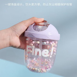 Новый продукт красочный сериал Story Chubby Cup Portable Spliting Cover с большой чашкой творческой моды персонализированная пластиковая водяная чашка