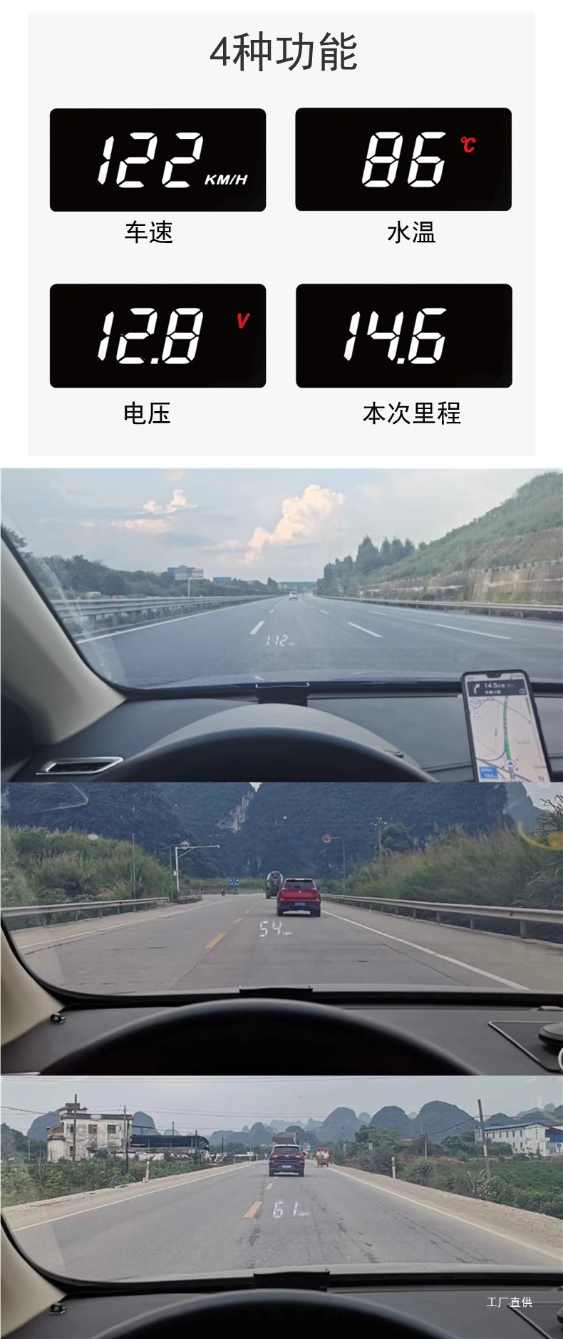 Bmw Full Series Dedicated Hud Head-Up Display Vehicle Speed Car Projection 123 Series 45 Series 67X1X2X3X4 Peihui