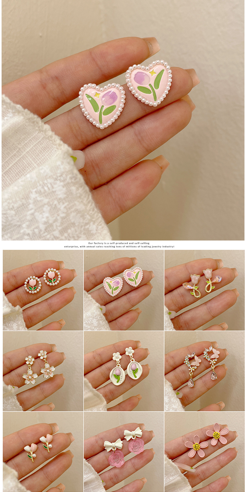 Heart Shape, Flower, Butterfly Pattern Women'S Gender 1 Pair INS Style Sweet Heart Shape Flower Butterfly Enamel Plating Inlay Alloy Rhinestones Pearl Drop Earrings Ear Studs