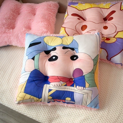 Cute crayons, plush cartoon pillow, sofa for students