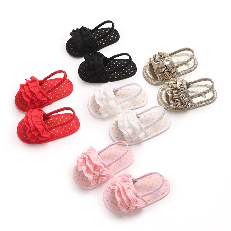 Baby Shoes 0-1 Year Old Baby Girl Sandals Non-slip Soft Bottom Princess Skirt Design Summer Toddler Shoes