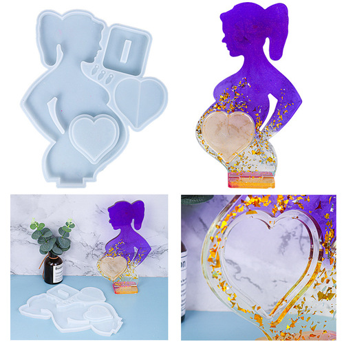 Proudly Adhesive Mold Loving Mother Photo Frame Mold Amazon Hot Selling Candle Handmade Soap