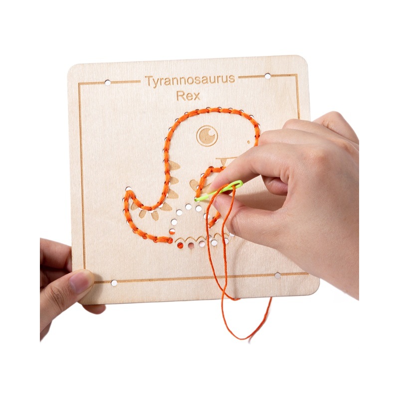Variedad de madera para niños de cuerda color animal juguetes cognitivos educación temprana hecha a mano juego de escritorio interactivo entre padres e hijos