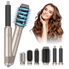 熱風コーム 6 イン 1 ヘアアイロンストレートヘアコーム越境ホット販売多機能ヘアドライヤーホームポータブルスタイリングコーム