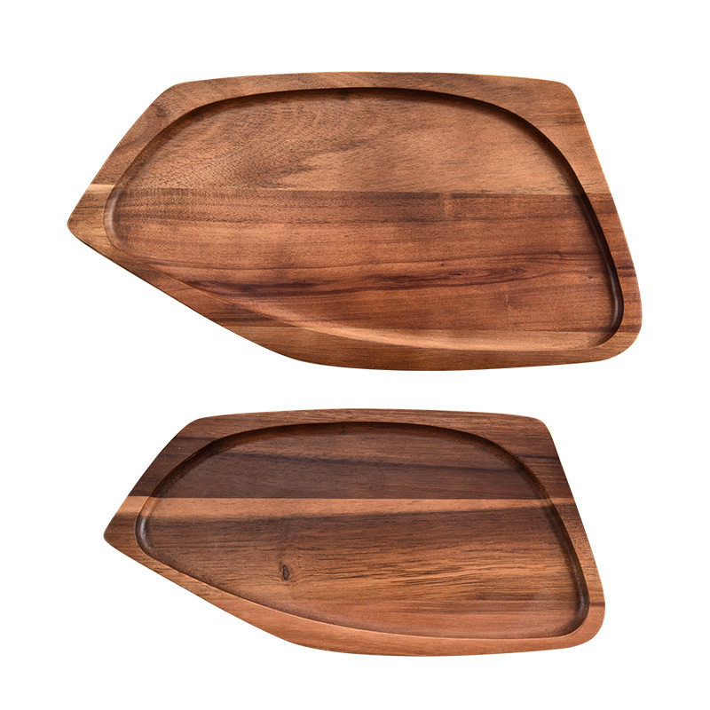 Paleta de madera japonesa Acacia rectangular bandeja de madera casera taza de mesa plato de café plato de pan plato de té