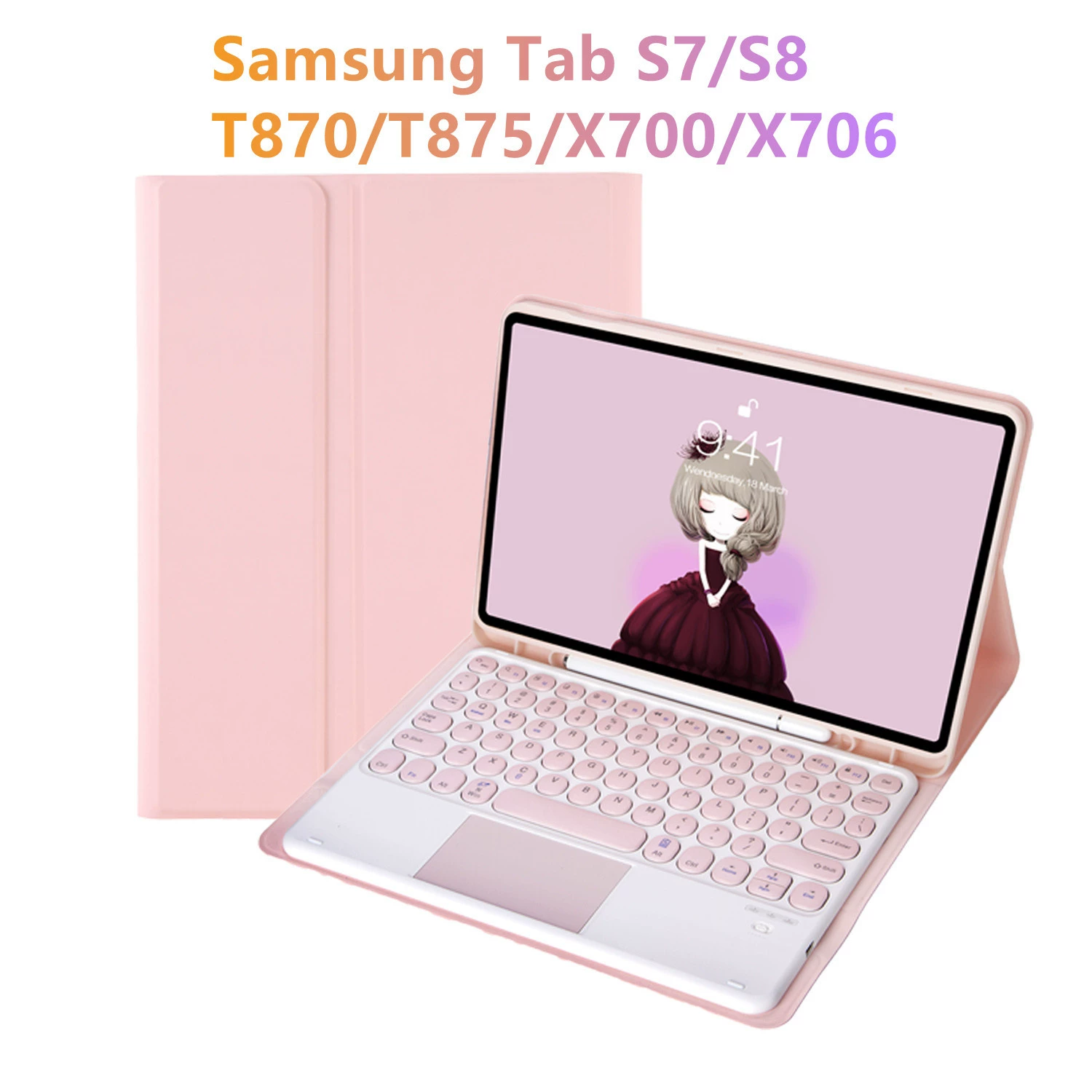 Samsung, S8, совместимая клавиатура, защитный чехол, S7, x700, bluetooth, T870