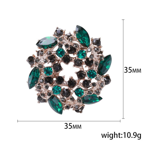 Elegant European and American Retro Crystal Wisteria Brooch for Women, Fashionable and Versatile, Ideal for Coats and Clothing Decor, Direct Manufacturer Sale