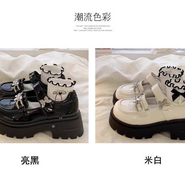 女童黑色皮鞋春秋玛丽珍单鞋2025春秋新款英伦风公主厚底洋气鞋子|undefined