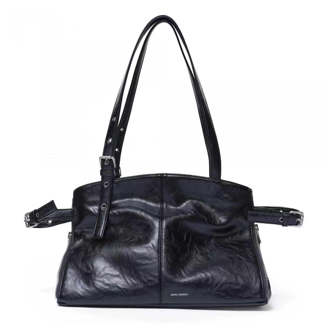 Ond Samooh estilo coreano de moda de mujer brazo locomotora bolso de hombro bolso ajustable de bolsillo