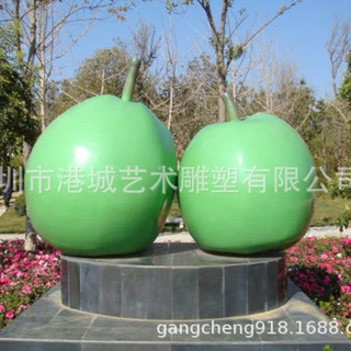 仿真大型苹果模型玻璃钢青苹果雕塑瓜果农业基地展示展会公园摆件