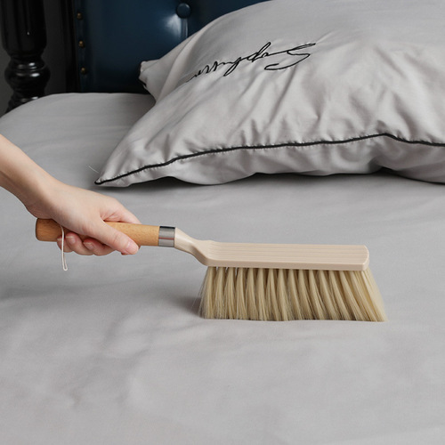 Beech long-handled soft-bristle brush bedroom carpet sofa floor cleaning brush household queen-size bed brush dust brush