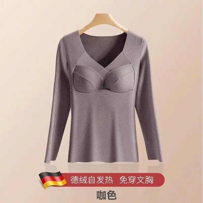 保温下着 レディース 長袖 ドイツ製デロン素材 恒温発熱 ベースレイヤー 秋冬 裏起毛 シームレス ノースリーブトップス レディース 外出着としても着用可能|undefined