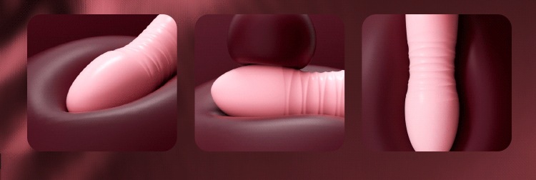Mystery Suction & Telescopic Vibrator in Peach Pink, Automatic Control, Adult Wellness Device — detail image 21