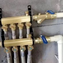 福利金牛地暖地热加厚大流量一体分集水器分水器套阀工厂跨境批发