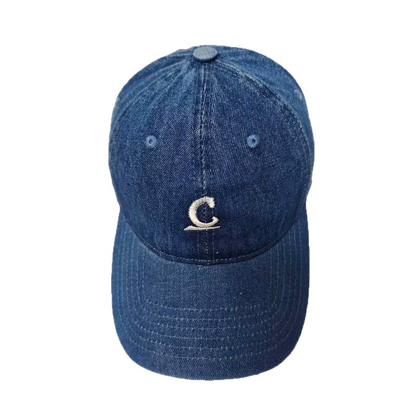 Cappellino da baseball in denim lavato stile coreano uomo e donna_voghion.com